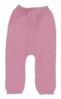 Ružové úpletové tepláky