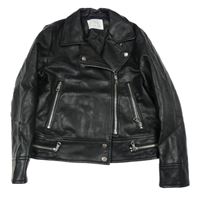 Černý koženkový crop křivák Zara