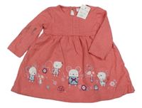 Nové - Ružové šaty so zvieratkami F&F