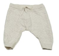 Béžové vzorované pletené tepláky Next