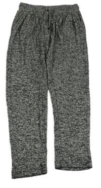 Čierno-biele melírované úpletové legíny X-mail