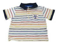 Bielo-farebné pruhované polo tričko Carter's