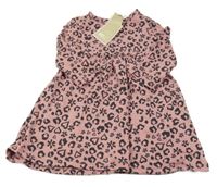 Nové - Růžovo-antracitové vzorované šaty V by Very