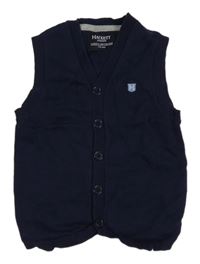 Tmavomodrá svetrová prepínaci vesta