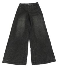 Tmavošedé široké tregíny riflového vzhledu H&M
