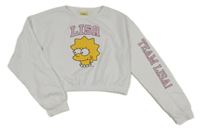 Biela crop mikina s Lízou - Simpsonovi Primark
