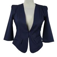 Dámské tmavomodré crop sako 