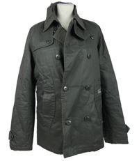 Pánský tmavošedý šusťákový zateplený kabát Jack&Jones 