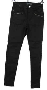 Dámské černé koženkové kalhoty Primark