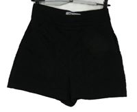 Dámske čierne šušťákové prešívané kraťasy Zara