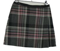 Dámska čierno-sivo-ružová kockovaná sukňa Oasis