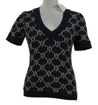 Nové - Dámské tmavomodro-bílé vzorované mikinové tričko Savida 