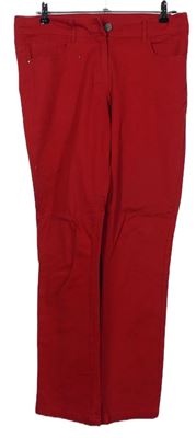 Dámske červené plátenné nohavice M&Co