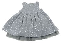 Svetlosivé šaty s hviezdičkami zn. H&M