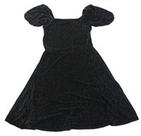 Čierne trblietavé šaty