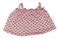 Svetloružový bodkovaná ý crop top Zara