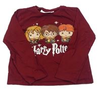 Vínové triko s Harry Potter 