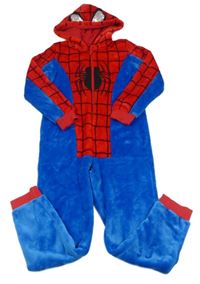 Modro-červená chlpatá kombinéza s kapucí - Spiderman Marvel