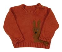 Oranžový sveter s králikom M&S