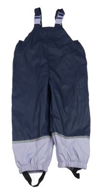 Tmavomodro-fialové nepromokavé podšité laclové kalhoty Kiki&Koko