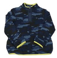 Tmavomodrá army fleecová mikina M&S