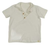 Biele zamatové polo tričko George