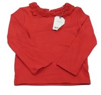 Nové - červené triko s krajkou Next