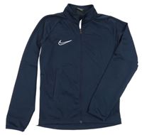 Tmavomodro-bílá propínací funkční mikina Nike