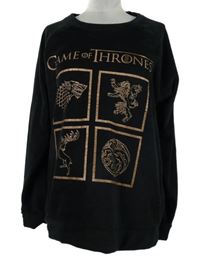 Dámská černá plyšová mikina Hra o trůny