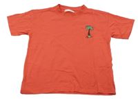 Červené tričko s palmou Zara