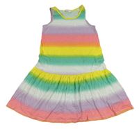 Farebně pruhované bavlnené šaty H&M
