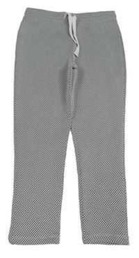 Černo-bílé vzorované tepláky River Island