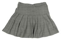 Čierno-biela vzorovaná skladaná sukňa H&M