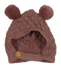 Staroružová čapica s bambulemi Shein