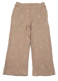 Starorůžové tepláky s výšivkami 