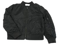 Černý šusťákový jarní bomber H&M