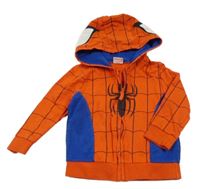 Modro-červená prepínaci mikina s pavoukem a kapucí - Spiderman Marvel