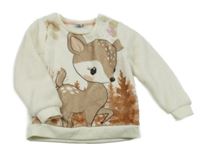 Smotanová plyšová mikina s kolouškem Dopodopo