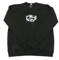Čierna mikina s potiskem - Superman