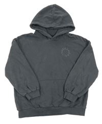 Tmavosivá mikina s nápisom a kapucňou M&S