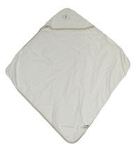 Bílo-béžová froté osuška se sloníkem Mothercare 