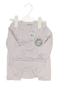 2set - Světlerůžové body s volánky + tepláky So Cute