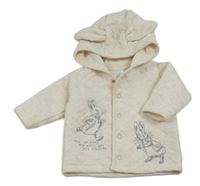 Béžová propínací prošívaná mikina Peter Rabbit s kapucí 