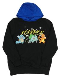 Čierno-zafírová mikina s Pokémony a kapucňou George