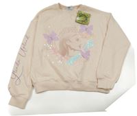 Nové - Světlerůžová crop mikina s potiskem Wicked 