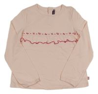 Světlerůžové triko s volánkem Sergent Mayor 