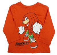 Červené triko s potiskem Knuckles H&M
