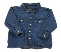 Tmavomodrá riflová košile H&M