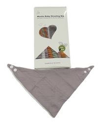 Nové - 5x mušelínový slinták- Fialový + oranžový + okrový + bílý + zelený