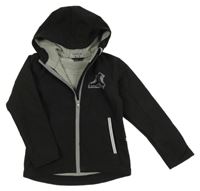 Černá softshellová bunda s kamínky a kapucí Result